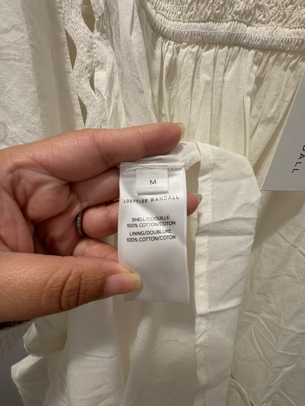 Loeffler Randall Alison White Camisole Maxi Dress Size Medium NWT - Picture 5 of 5